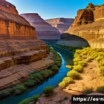 Home 21 올두바이 협곡 고고학 유적지 - A panoramic view of a deep canyon with layered rock formations showcasing vivid colors and intricate...