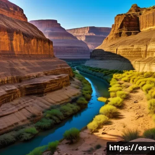 Home 33 올두바이 협곡 고고학 유적지 - A panoramic view of a deep canyon with layered rock formations showcasing vivid colors and intricate...