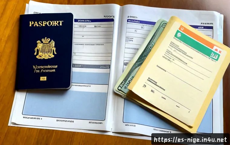 나이지리아 비자 발급 절차 - Photorealistic visa application preparation scene for a Spanish-speaking traveler visiting Nigeria, ...